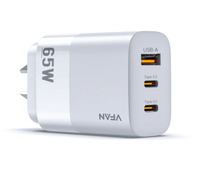 urtechlimted charger 65W GaN Ultra Fast Charger w/ 2 USB-C & USB-A (AU7) ur tech