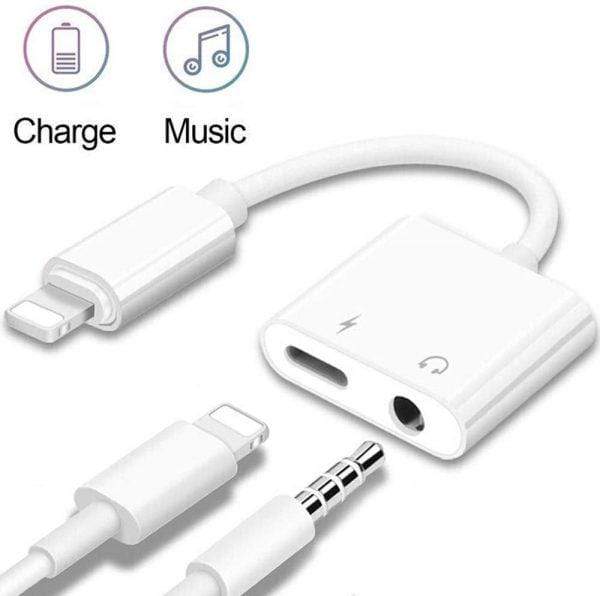 Lightning to 3.5 mm Headphone Jack Adapter Compatible with iPhone 8/8  Plus/X/Xr/Xs/7/7 Plus/11 , 2 in 1 Converter Splitter Cable Aux Audio Jack  Dongle Adaptor Earbuds Jack Adapter 