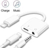 Your Tech shop Wellington Cable 2 in 1 Lightning to 3.5mm Earphone Audio & Charger Splitter Adapter, iPhone Headphone Adapter Connector for iPhone 11 Pro Xs Xr X 8 7 Plus ur tech
